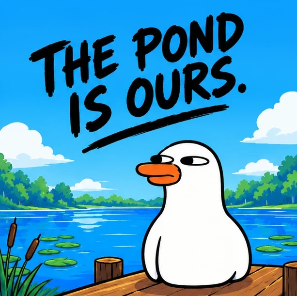 QUACKOS on a dock: The pond is ours